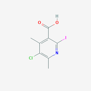 molecular formula C8H7ClINO2 B2402057 5-Chloro-2-iodo-4,6-dimethylpyridine-3-carboxylic acid CAS No. 2256060-40-7