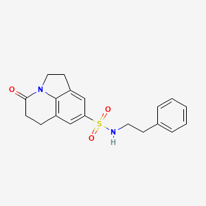 molecular formula C19H20N2O3S B2402066 4-氧代-N-苯乙基-2,4,5,6-四氢-1H-吡咯并[3,2,1-ij]喹啉-8-磺酰胺 CAS No. 898436-28-7