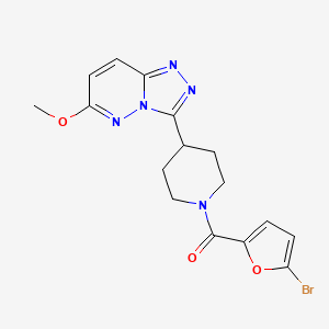 molecular formula C16H16BrN5O3 B2402068 (5-Bromofuran-2-yl)-[4-(6-methoxy-[1,2,4]triazolo[4,3-b]pyridazin-3-yl)piperidin-1-yl]methanone CAS No. 2415465-67-5