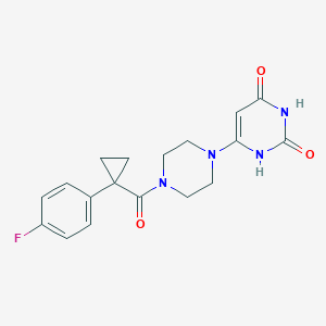 B2402085 6-(4-(1-(4-fluorophenyl)cyclopropane-1-carbonyl)piperazin-1-yl)pyrimidine-2,4(1H,3H)-dione CAS No. 2309217-44-3