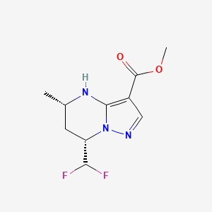 molecular formula C10H13F2N3O2 B2402092 Methyl (5S,7S)-7-(difluoromethyl)-5-methyl-4,5,6,7-tetrahydropyrazolo[1,5-a]pyrimidine-3-carboxylate CAS No. 2248305-43-1
