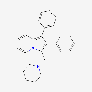 molecular formula C26H26N2 B2402095 1,2-Diphenyl-3-(piperidin-1-ylmethyl)indolizine CAS No. 17613-30-8