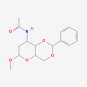 molecular formula C16H21NO5 B024021 N-(6-methoxy-2-phenyl-4,4a,6,7,8,8a-hexahydropyrano[3,2-d][1,3]dioxin-8-yl)acetamide CAS No. 23819-31-0