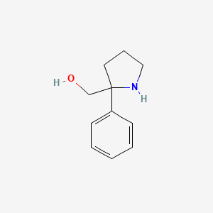 molecular formula C11H15NO B2402136 (2-Phenylpyrrolidin-2-yl)methanol CAS No. 160376-74-9