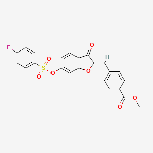 (Z)-methyl 4-((6-(((4-fluorophenyl)sulfonyl)oxy)-3-oxobenzofuran-2(3H)-ylidene)methyl)benzoate