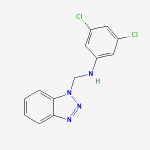 molecular formula C13H10Cl2N4 B2402154 N-(1H-1,2,3-benzotriazol-1-ylmethyl)-3,5-dichloroaniline CAS No. 401467-25-2