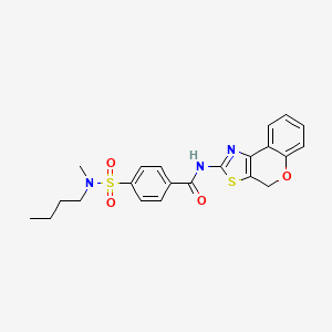 molecular formula C22H23N3O4S2 B2402158 4-(N-丁基-N-甲基磺酰基)-N-(4H-咖啡素[4,3-d]噻唑-2-基)苯甲酰胺 CAS No. 442557-22-4