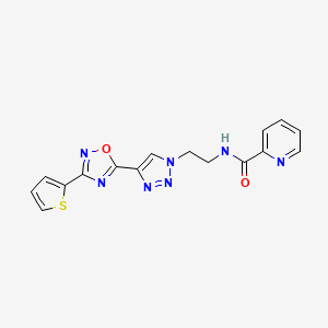 N-(2-(4-(3-(thiophen-2-yl)-1,2,4-oxadiazol-5-yl)-1H-1,2,3-triazol-1-yl)ethyl)picolinamide