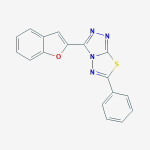 molecular formula C17H10N4OS B240217 3-(1-Benzofuran-2-yl)-6-phenyl[1,2,4]triazolo[3,4-b][1,3,4]thiadiazole 