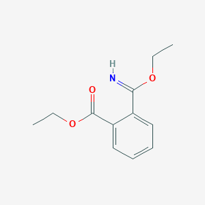 molecular formula C12H15NO3 B2402173 ethyl 2-(C-ethoxycarbonimidoyl)benzoate CAS No. 1019020-80-4