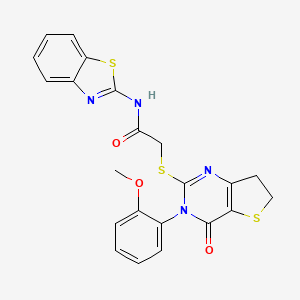 N-(benzo[d]thiazol-2-yl)-2-((3-(2-methoxyphenyl)-4-oxo-3,4,6,7-tetrahydrothieno[3,2-d]pyrimidin-2-yl)thio)acetamide