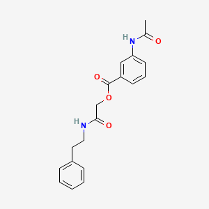 molecular formula C19H20N2O4 B2402194 2-氧代-2-(苯乙氨基)乙基 3-乙酰氨基苯甲酸酯 CAS No. 1003460-63-6