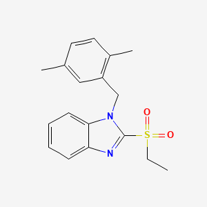 molecular formula C18H20N2O2S B2402204 1-(2,5-dimethylbenzyl)-2-(ethylsulfonyl)-1H-benzo[d]imidazole CAS No. 886924-23-8