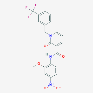 N-(2-methoxy-4-nitrophenyl)-2-oxo-1-(3-(trifluoromethyl)benzyl)-1,2-dihydropyridine-3-carboxamide