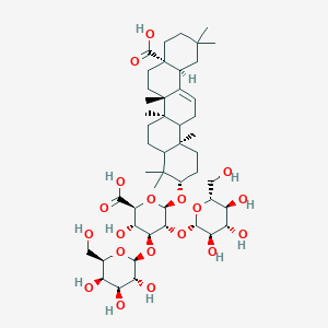 NCGC00385230-01_C48H76O19_(3beta,5xi,9xi)-28-Hydroxy-28-oxoolean-12-en-3-yl beta-D-galactopyranosyl-(1->3)-[beta-D-glucopyranosyl-(1->2)]-beta-D-glucopyranosiduronic acid