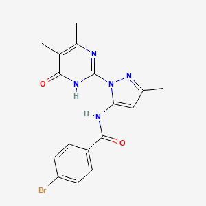 4-bromo-N-(1-(4,5-dimethyl-6-oxo-1,6-dihydropyrimidin-2-yl)-3-methyl-1H-pyrazol-5-yl)benzamide