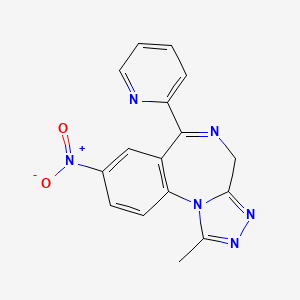 8-nitro-1-methyl-6-(2-pyridyl)-4H-s-triazolo[4,3-a][1,4]benzodiazepine