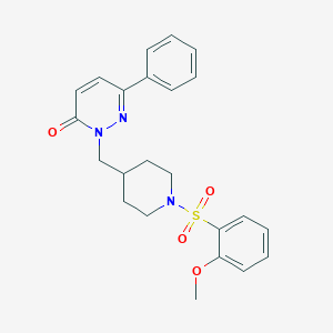 2-{[1-(2-Methoxybenzenesulfonyl)piperidin-4-yl]methyl}-6-phenyl-2,3-dihydropyridazin-3-one
