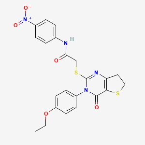 2-((3-(4-ethoxyphenyl)-4-oxo-3,4,6,7-tetrahydrothieno[3,2-d]pyrimidin-2-yl)thio)-N-(4-nitrophenyl)acetamide