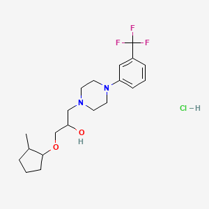 1-((2-Methylcyclopentyl)oxy)-3-(4-(3-(trifluoromethyl)phenyl)piperazin-1-yl)propan-2-ol hydrochloride