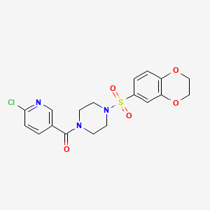 (6-Chloropyridin-3-yl)-[4-(2,3-dihydro-1,4-benzodioxin-6-ylsulfonyl)piperazin-1-yl]methanone