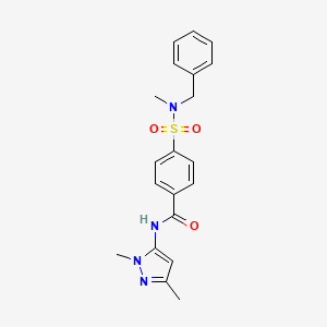 4-(N-benzyl-N-methylsulfamoyl)-N-(1,3-dimethyl-1H-pyrazol-5-yl)benzamide