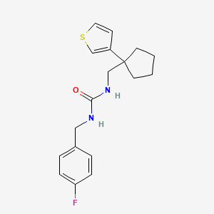 1-(4-Fluorobenzyl)-3-((1-(thiophen-3-yl)cyclopentyl)methyl)urea