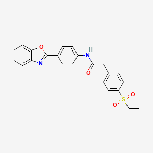 N-(4-(benzo[d]oxazol-2-yl)phenyl)-2-(4-(ethylsulfonyl)phenyl)acetamide