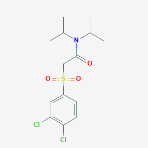 molecular formula C14H19Cl2NO3S B2402277 2-[(3,4-dichlorophenyl)sulfonyl]-N,N-diisopropylacetamide CAS No. 339097-70-0