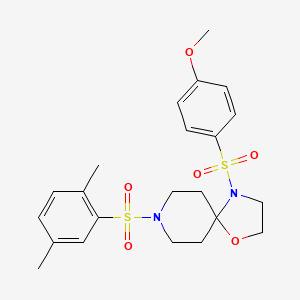 8-((2,5-Dimethylphenyl)sulfonyl)-4-((4-methoxyphenyl)sulfonyl)-1-oxa-4,8-diazaspiro[4.5]decane
