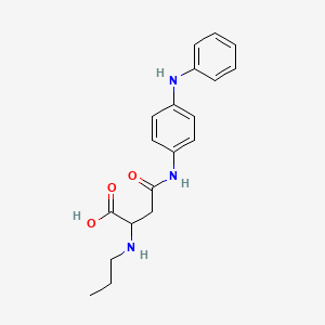 molecular formula C19H23N3O3 B2402284 4-Oxo-4-((4-(phenylamino)phenyl)amino)-2-(propylamino)butanoic acid CAS No. 1048008-55-4