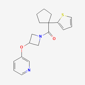 (3-(Pyridin-3-yloxy)azetidin-1-yl)(1-(thiophen-2-yl)cyclopentyl)methanone
