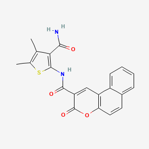 N-(3-carbamoyl-4,5-dimethylthiophen-2-yl)-3-oxo-3H-benzo[f]chromene-2-carboxamide