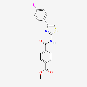 Methyl 4-[[4-(4-iodophenyl)-1,3-thiazol-2-yl]carbamoyl]benzoate