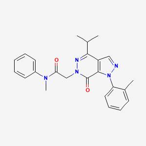 2-(4-isopropyl-7-oxo-1-(o-tolyl)-1H-pyrazolo[3,4-d]pyridazin-6(7H)-yl)-N-methyl-N-phenylacetamide