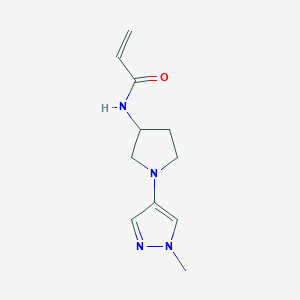 molecular formula C11H16N4O B2402302 N-[1-(1-Methylpyrazol-4-yl)pyrrolidin-3-yl]prop-2-enamide CAS No. 2224505-67-1