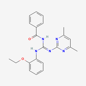 N-{(E)-[(4,6-dimethylpyrimidin-2-yl)amino][(2-ethoxyphenyl)amino]methylidene}benzamide