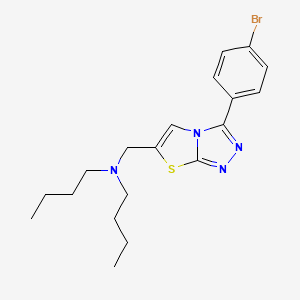N-((3-(4-bromophenyl)thiazolo[2,3-c][1,2,4]triazol-6-yl)methyl)-N-butylbutan-1-amine