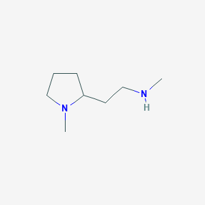 molecular formula C8H18N2 B2402320 N-methyl-2-(1-methylpyrrolidin-2-yl)ethanamine CAS No. 127826-93-1