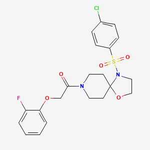 4-[(4-Chlorophenyl)sulfonyl]-8-[(2-fluorophenoxy)acetyl]-1-oxa-4,8-diazaspiro[4.5]decane