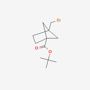 molecular formula C12H19BrO2 B2402328 Tert-butyl 4-(bromomethyl)bicyclo[2.1.1]hexane-1-carboxylate CAS No. 122699-68-7