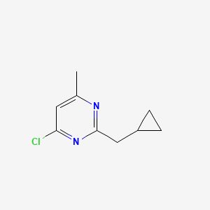 molecular formula C9H11ClN2 B2402329 4-Chlor-2-(Cyclopropylmethyl)-6-methylpyrimidin CAS No. 1532395-19-9