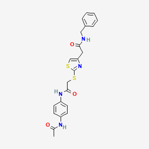 N-(4-acetamidophenyl)-2-((4-(2-(benzylamino)-2-oxoethyl)thiazol-2-yl)thio)acetamide