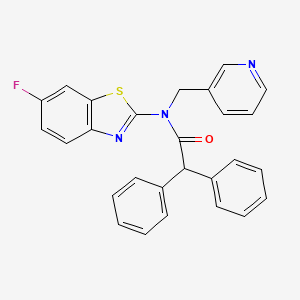 N-(6-fluorobenzo[d]thiazol-2-yl)-2,2-diphenyl-N-(pyridin-3-ylmethyl)acetamide