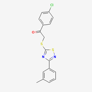 1-(4-Chlorophenyl)-2-[[3-(3-methylphenyl)-1,2,4-thiadiazol-5-yl]thio]ethanone