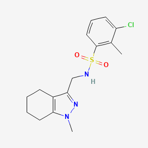 3-chloro-2-methyl-N-((1-methyl-4,5,6,7-tetrahydro-1H-indazol-3-yl)methyl)benzenesulfonamide