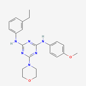N2-(3-ethylphenyl)-N4-(4-methoxyphenyl)-6-morpholino-1,3,5-triazine-2,4-diamine