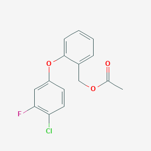 [2-(4-Chloro-3-fluorophenoxy)phenyl]methyl acetate