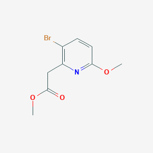 molecular formula C9H10BrNO3 B2402365 Methyl 3-bromo-6-methoxypyridine-2-acetate CAS No. 1211538-17-8