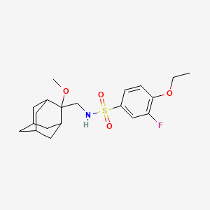 molecular formula C20H28FNO4S B2402376 4-ethoxy-3-fluoro-N-(((1R,3S,5r,7r)-2-methoxyadamantan-2-yl)methyl)benzenesulfonamide CAS No. 1797561-36-4